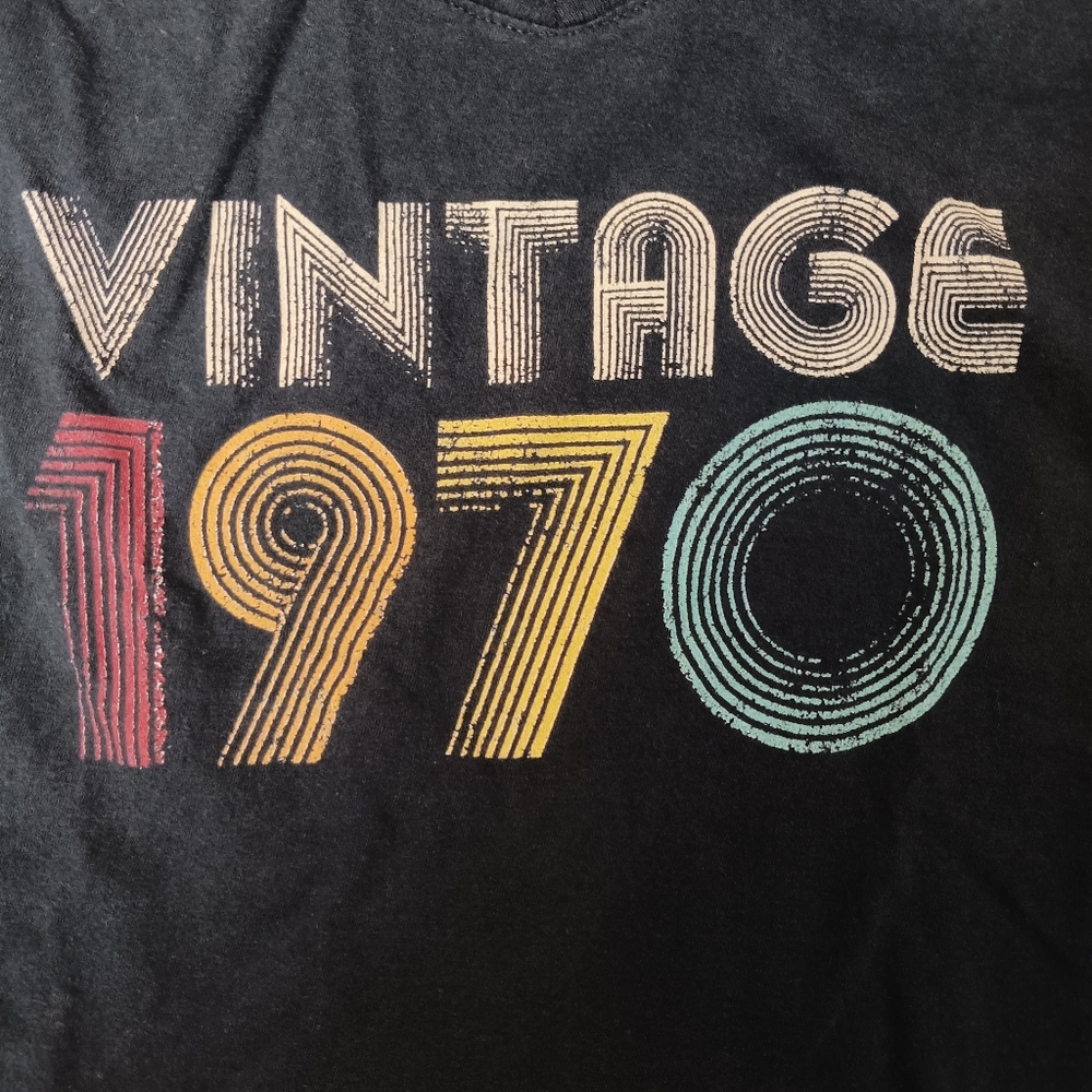 SOLD Retro Women’s 54th Birthday Shirt Vintage 1970 Graphic Cotton Shirt Sz S - Picture 3 of 6